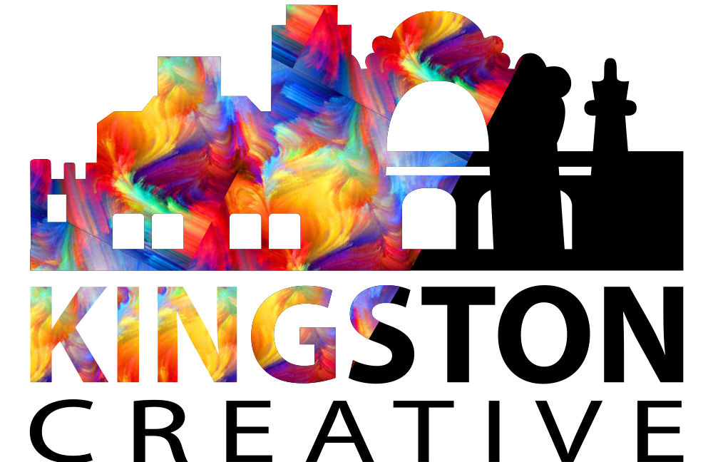 Colourful buildings and writing